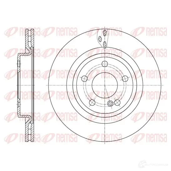 Тормозной диск REMSA BDM 7799.20 61633.10 DCA6163310 1467159 изображение 0