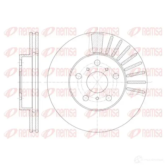 Тормозной диск REMSA 6170.10 W8QE6BU 1467170 DC A617010 изображение 0