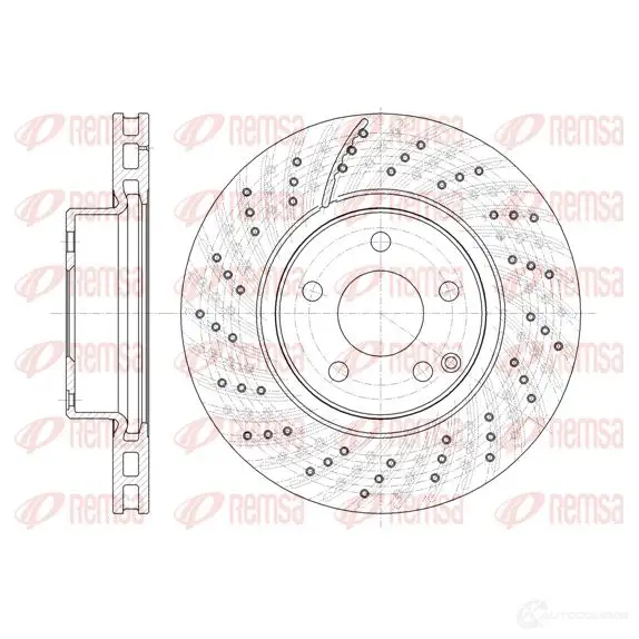Тормозной диск REMSA 1466820 BD M7592.20 61322.10 DCA6132210 изображение 0
