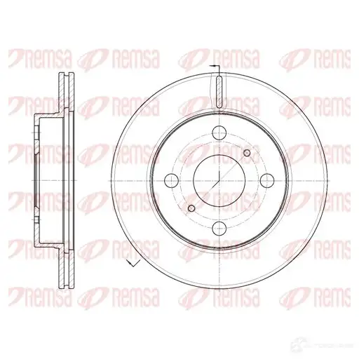 Тормозной диск REMSA TP3RS DC A602610 6026.10 1466405