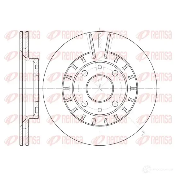 Тормозной диск REMSA DCA682810 6828.10 BDM6 909.20 1467809 изображение 0