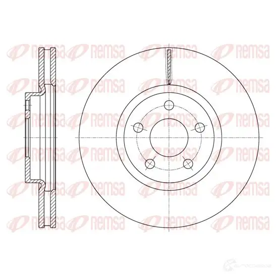 Тормозной диск REMSA 61603.10 DCA6160310 BDM 7788.20 1467126 изображение 0
