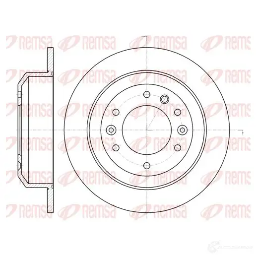 Тормозной диск REMSA 61027.00 DCA6102700 1466497 B DM7372.10 изображение 0