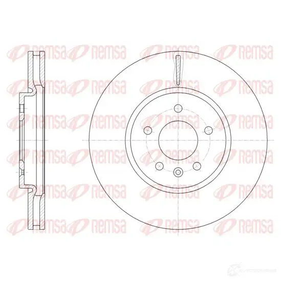 Тормозной диск REMSA DCA6154110 BDM7668.2 0 1467056 61541.10 изображение 0