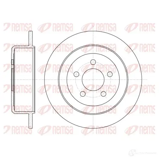 Тормозной диск REMSA 1466767 BDM747 9.10 DCA6127100 61271.00 изображение 0