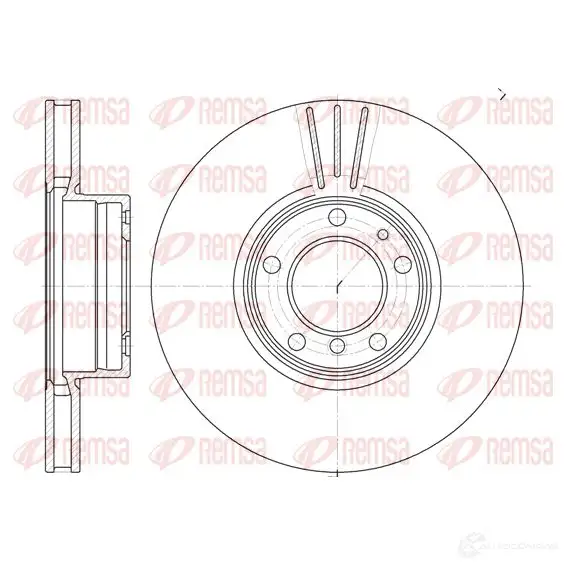 Тормозной диск REMSA BDM 6940.20 6599.10 1467584 DCA659910 изображение 0