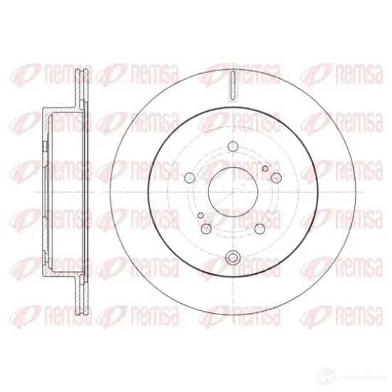 Тормозной диск REMSA BDM7568 .20 61416.10 1466921 DCA6141610 изображение 0