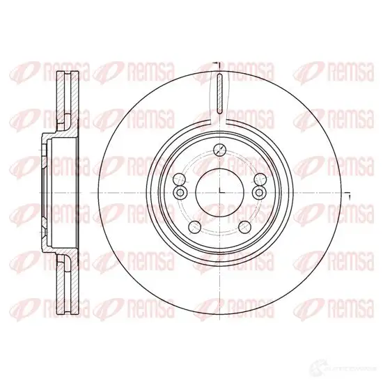Тормозной диск REMSA 1467683 6694.10 BDM 6999.20 DCA669410 изображение 0