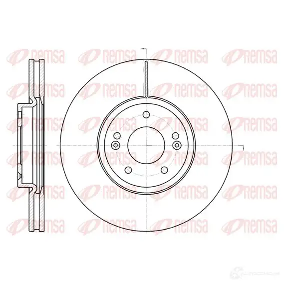 Тормозной диск REMSA 61102.10 BD M7407.20 DCA6110210 1466586 изображение 0