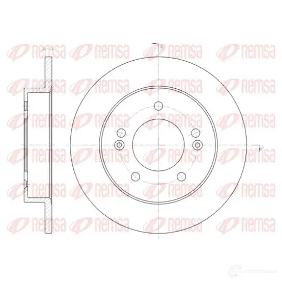Тормозной диск REMSA 1466940 BD M7569.10 61432.00 DCA6143200 изображение 0
