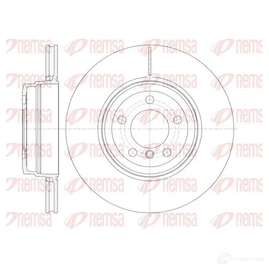 Тормозной диск REMSA DCA6114110 61141.10 BDM7279 .20 1466629 изображение 0