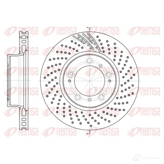Тормозной диск REMSA DCA6113311 BD M7230.20 61133.11 1466621 изображение 0