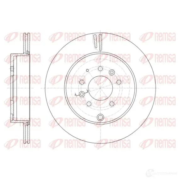 Тормозной диск REMSA DCA6140210 BDM 7580.20 61402.10 1466907 изображение 0