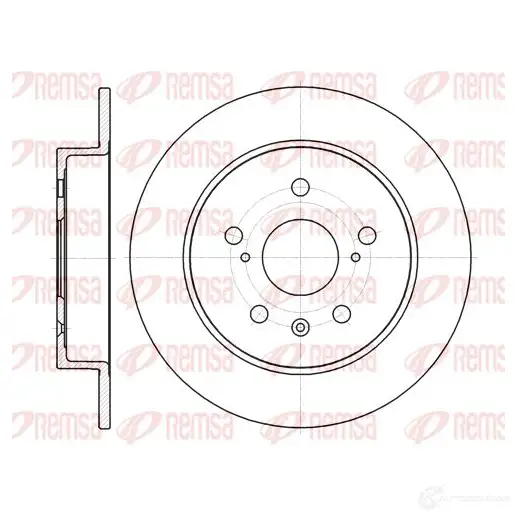Тормозной диск REMSA 61372.00 DCA6137200 BDM756 6.10 1466874 изображение 0