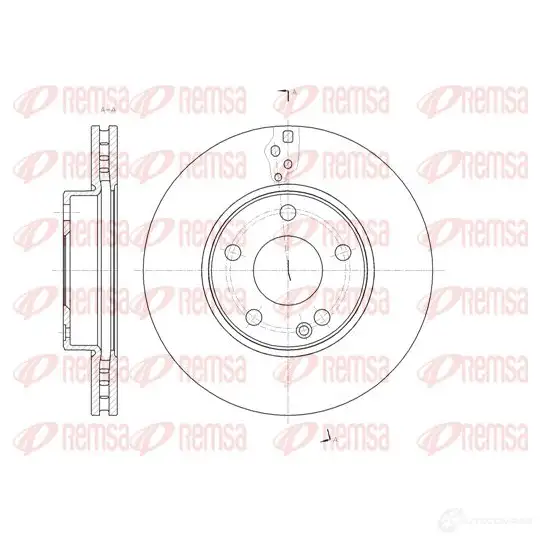Тормозной диск REMSA 61521.10 1467034 DCA6152110 BDM7643 .20 изображение 0