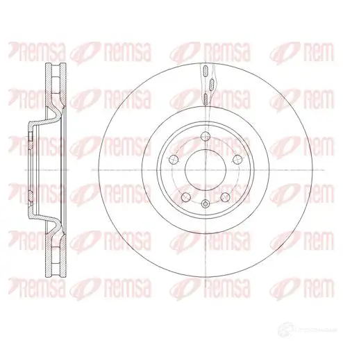 Тормозной диск REMSA O47N6K 1193934626 61671.10 DCA61671 10 изображение 0