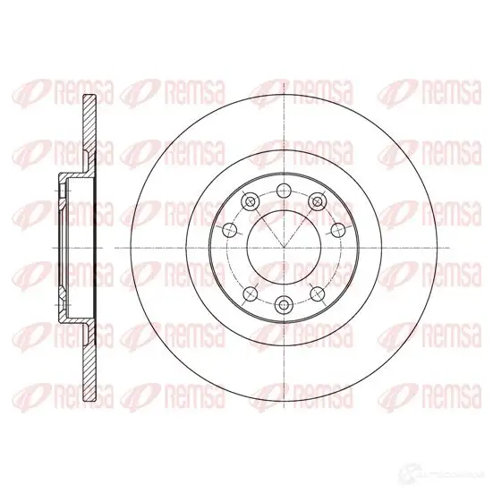 Тормозной диск REMSA DCA6155700 BD M7741.10 61557.00 1467074 изображение 0