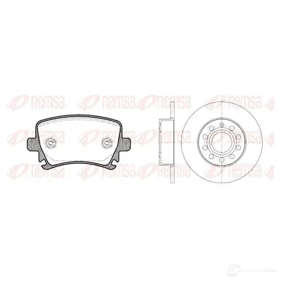 Комплект тормозных колодок и дисков REMSA RCA81031 01 T75MOSS 81031.01 1468185