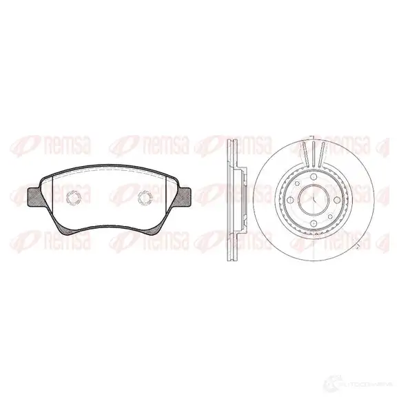 Комплект тормозных колодок и дисков REMSA 1468520 RITYO RCA89 7601 8976.01