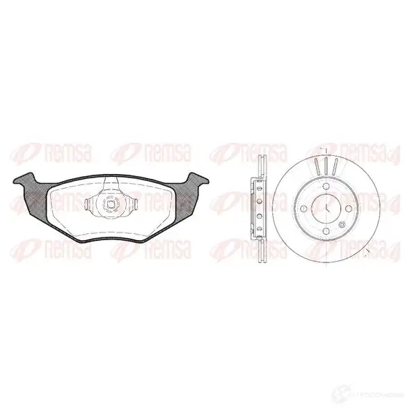 Комплект тормозных колодок и дисков REMSA TKBOU1 1468406 RC A860901 8609.01