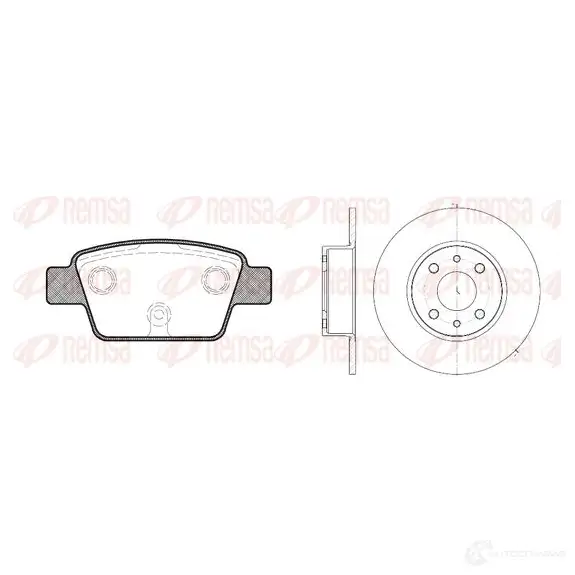 Комплект тормозных колодок и дисков REMSA KC6RMU RCA886 100 8861.00 1468504 изображение 0