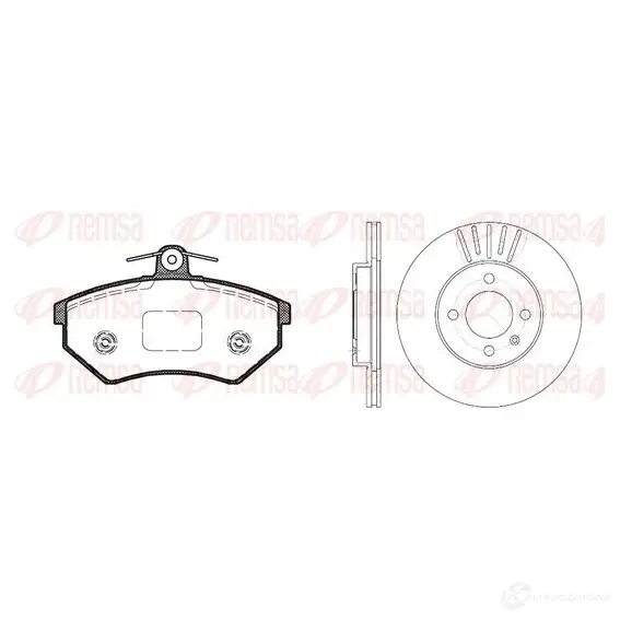 Комплект тормозных колодок и дисков REMSA 1468238 RCA8134 01 8134.01 TNA4E изображение 0