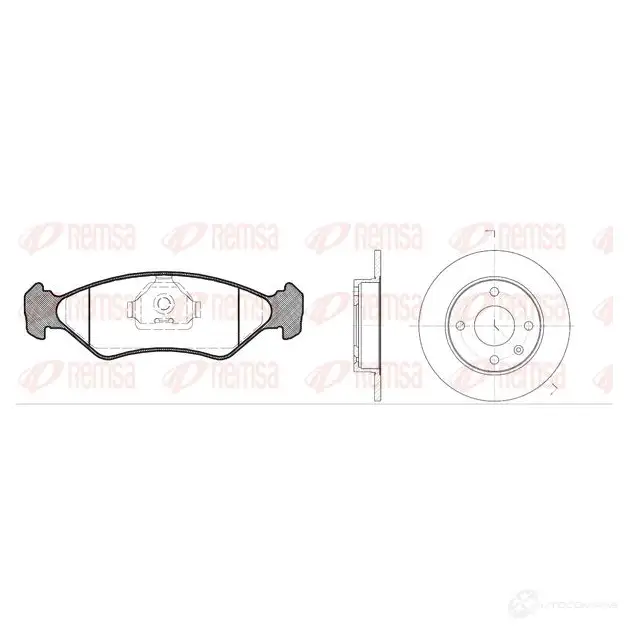 Комплект тормозных колодок и дисков REMSA RCA8285 00 1468336 AU412XS 8285.00