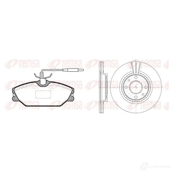 Комплект тормозных колодок и дисков REMSA ZP6MM 8208.00 RCA 820800 1468297 изображение 0