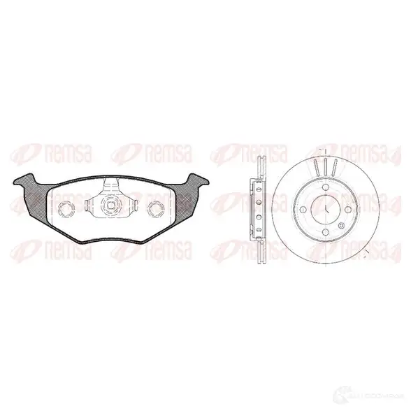 Комплект тормозных колодок и дисков REMSA GK0SL 8609.02 1468407 RCA860 902