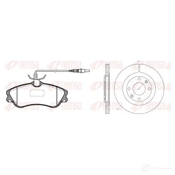Комплект тормозных колодок и дисков REMSA 1468430 ZR02X1 8634.00 RCA86340 0