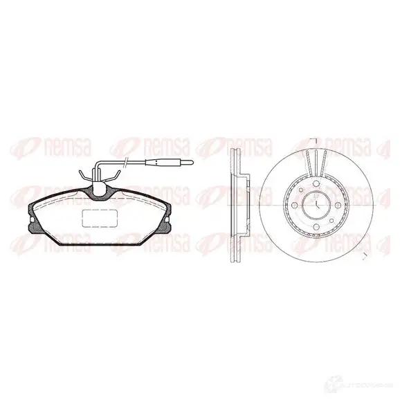 Комплект тормозных колодок и дисков REMSA RCA 820801 DOSH1I 8208.01 1468298