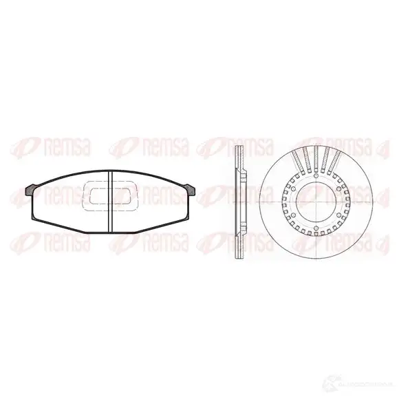 Комплект тормозных колодок и дисков REMSA GDV7P 8129.00 RCA8 12900 1468231