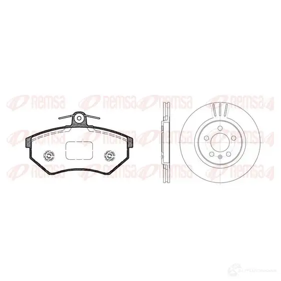 Комплект тормозных колодок и дисков REMSA FU2Z3BV RCA81 3402 1468239 8134.02 изображение 0
