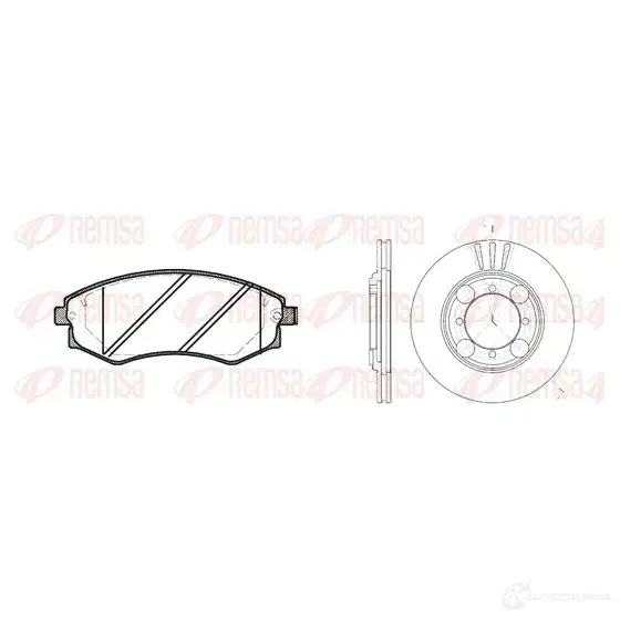 Комплект тормозных колодок и дисков REMSA RC A831801 8318.01 IESSBP 1468345 изображение 0