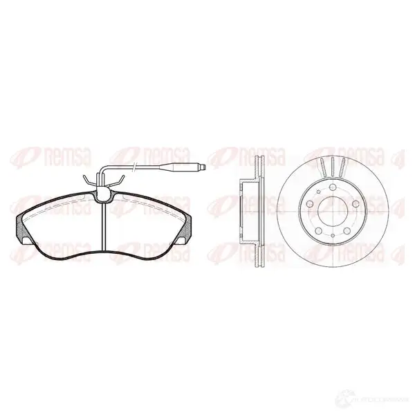 Комплект тормозных колодок и дисков REMSA 1468389 8487.00 R CA848700 2U3HKZO