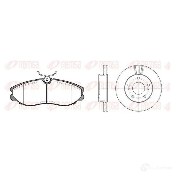 Комплект тормозных колодок и дисков REMSA 1468385 RCA84620 0 76GQ2U9 8462.00