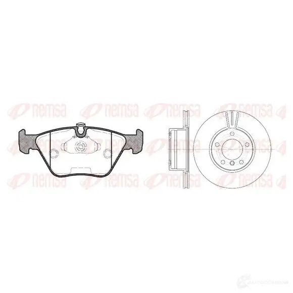 Комплект тормозных колодок и дисков REMSA I4ERNM 8270.00 RCA827 000 1468334
