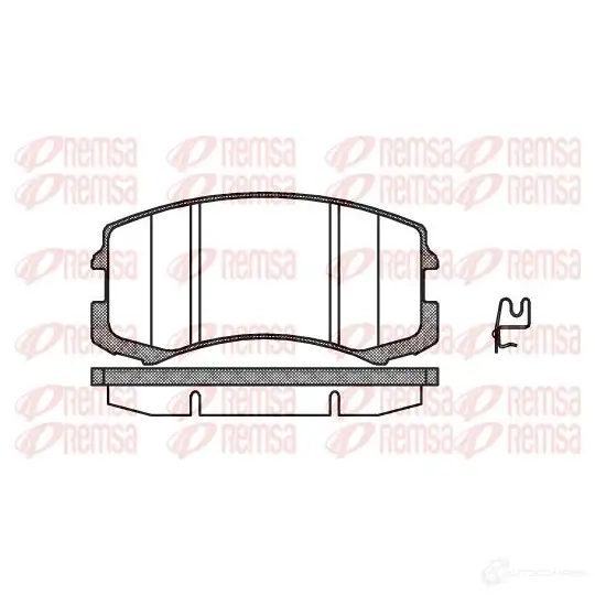 Тормозные колодки дисковые, комплект REMSA D904-7782 0965.01 2429 1 1464770