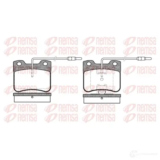 Тормозные колодки дисковые, комплект REMSA 202 03 1463774 21145 0247.04 изображение 0