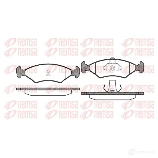 Тормозные колодки дисковые, комплект REMSA 2310 3 1463468 0119.10 23104 изображение 0