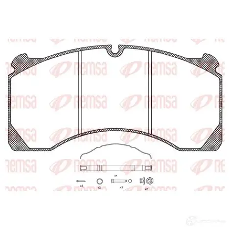 Тормозные колодки дисковые, комплект REMSA 2 9124 29155 1469101 JCA 847.80