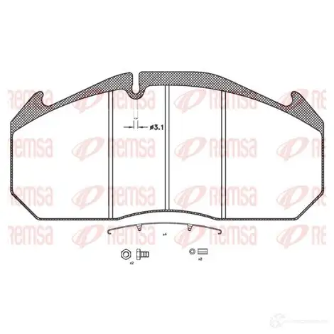 Тормозные колодки дисковые, комплект REMSA 1469075 29053 JCA 506.30 2 9030