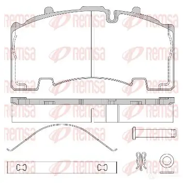 Тормозные колодки дисковые, комплект REMSA 29158 1469051 15 55.80 JCA 1555.80 изображение 0