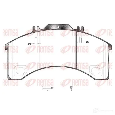 Тормозные колодки дисковые, комплект REMSA 29 011 1469073 498.30 JCA 498.30