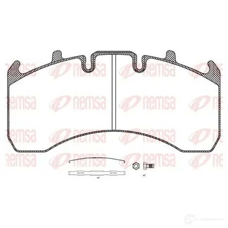 Тормозные колодки дисковые, комплект REMSA 29169 JCA 1156.00 1469018 1 156.00