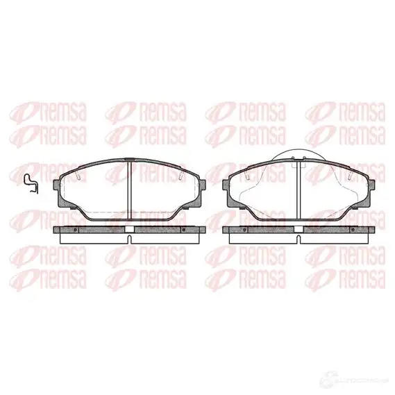 Тормозные колодки дисковые, комплект REMSA 0442.04 D4 34-7321 D605-7321 1464170