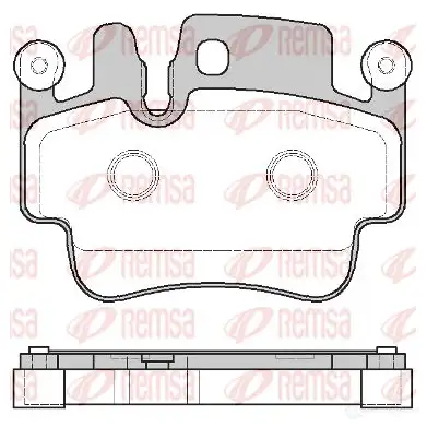 Тормозные колодки дисковые, комплект REMSA 0982.10 2 3329 BPM0982.10 1464785 изображение 0