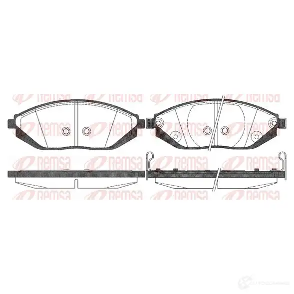 Тормозные колодки дисковые, комплект REMSA D1590-8801 1472.02 BP M1472.02 1465244 изображение 0