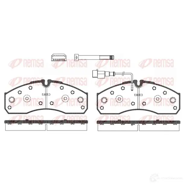 Тормозные колодки дисковые, комплект REMSA 1464437 0651.42 PCA065142 BPM065 1.42