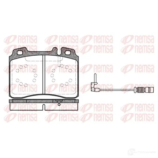 Тормозные колодки дисковые, комплект REMSA 0379.12 D561AES-7538 2115 3 1464036
